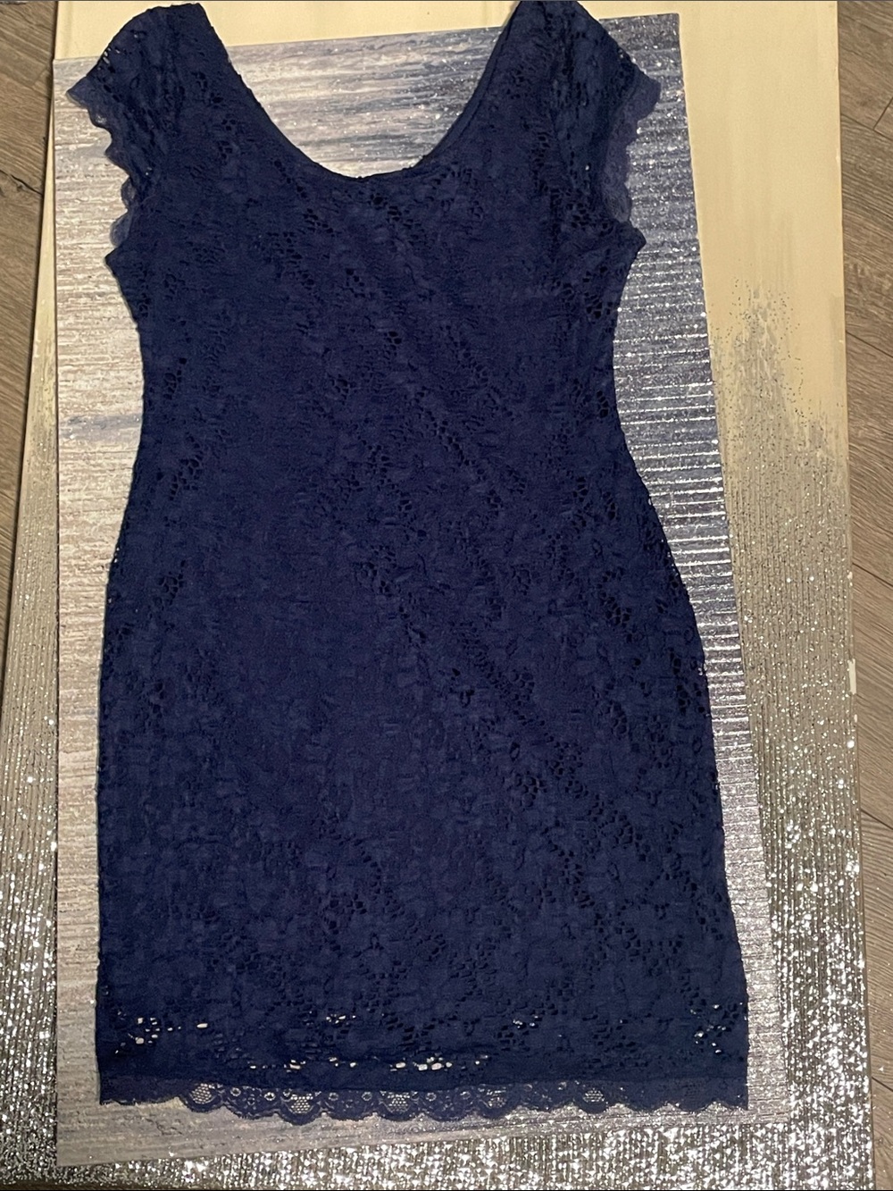 Forever 21 lace navy blue dress women’s size large